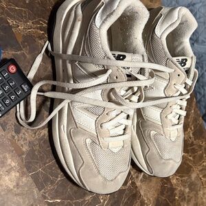 New Balance Cream and White Athletic Shoes